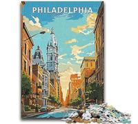 Puzzles pour Adultes 1000 Jeux éducatifs Philadelphie Pennsylvanie Décoration de la Maison Jeu éducatif pour Anniversaire, Noël (Taille 50x70cm)
