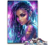 Puzzles pour Adultes 1000 Jeux éducatifs pour Femmes Afro-américaines Décoration de la Maison Jeu éducatif pour Anniversaire, Noël 50x75cm
