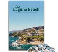Puzzles pour Adultes 1000 Jeux éducatifs pour la Famille Visit Laguna Beach, à Offrir en Cadeau à Toute la Famille à partir de 14 Ans (Taille 38x52cm)