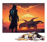 Puzzles pour Adultes 1000 Jouets de Puzzle Reaper at Space Puzzles en Bois comme Cadeaux pour Toute la Famille et Les 50x75 cm