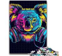 Puzzles pour Adultes 1000 Koala avec Casque et Lunettes de Soleil Difficile à compléter, mais Amusant et Humoristique Cadeaux d'anniversaire et Cadeaux Uniques 38x26cm