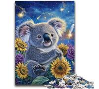 Puzzles pour Adultes 1000 Koala Tournesol Jeu Stimulant Jouets Offrez des Cadeaux pour Toute la Famille à partir de 14 Ans 26x38cm