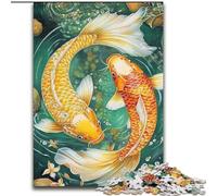 Puzzles pour Adultes 1000 Koi, à partir de 14 Ans Chaque pièce est Unique Un Jeu Amusant et Stimulant pour Toute la Famille Bon Cadeau (Taille 50x75cm)