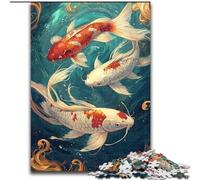 Puzzles pour Adultes 1000 koïs mystérieux, Parfaits pour Les Adolescents, Les Liens familiaux, Les Casse-têtes et Les décorations d'intérieur à Faire soi-même (Taille 26x38cm)