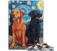 Puzzles pour Adultes 1000 Labrador du Ciel Nocturne Convient aux 14 Ans et Plus Jeux familiaux Offrez des Cadeaux pour Toute la Famille 26x38cm
