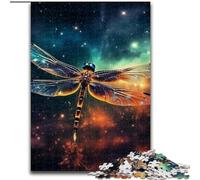 Puzzles pour Adultes 1000 libellules étoilées en Bois, idée Cadeau de Noël, Illustration Humoristique, Illustration détaillée 50x75cm, fête d'anniversaire pour Hommes et Femmes