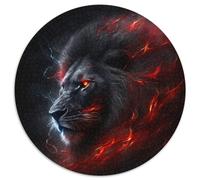 Puzzles pour Adultes 1000 Lion avec feu et Tonnerre Puzzles pour Adultes Casse-tête à Faire soi-même Stimulant, Jeu Familial Parfait ou Cadeau décoratif 67,5 x 67,5 cm