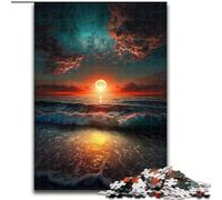 Puzzles pour Adultes 1000 Magnifiques couchers de Soleil en Bois, pour Adolescents à partir de 14 Ans, décoration d'intérieur 50x75cm, décoration Artistique DIY, Cadeau d'anniversaire idéal