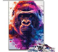 Puzzles pour Adultes 1000 Magnifiques gorilles, Puzzles pour Adultes 1000 pièces pour Adolescents, Jeux éducatifs en Famille, décoration d'intérieur, Cadeau (Taille 26x38cm)
