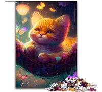 Puzzles pour Adultes 1000 Magnifiques Puzzles en Bois Garfield Cat Taille 50x75cm Décoration d'intérieur colorée et Jeu Familial interactif
