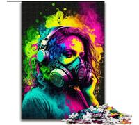 Puzzles pour Adultes 1000 Masques à gaz d'art Puzzles Difficiles pour Adultes Taille 38x26cm Décoration d'intérieur Jeu de Casse-tête pour Adolescents et Interaction familiale
