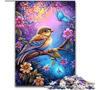 Puzzles pour Adultes 1000 Moineaux et Papillons, à partir de 14 Ans, Jeux éducatifs à Domicile, Jouets DIY, Illustrations, Cadeau (Taille 26x38cm)