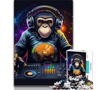 Puzzles pour Adultes 1000 Monkey DJ 1000 pièces pour Adultes, Jeux Amusants Chaque pièce est Unique - Jeu Familial Stimulant et Amusant (Taille 75x50cm)