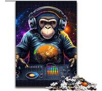 Puzzles pour Adultes 1000 Monkey DJ, Casse-tête pour décoration Murale, Cadeaux d'anniversaire et de Noël Uniques pour Les 14 Ans (Taille 26x38cm)