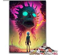Puzzles pour Adultes 1000 Monster World en Bois, Un pour s'amuser en Famille 50x75cm pour la décoration intérieure, l'entraînement cérébral et Les Cadeaux de Vacances