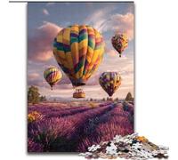 Puzzles pour Adultes 1000 montgolfières Lavande, à partir de 14 Ans Chaque pièce est Unique Un Jeu Amusant et Stimulant pour Toute la Famille Bon Cadeau (Taille 50x75cm)