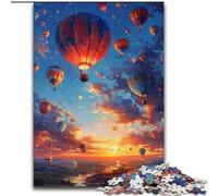 Puzzles pour Adultes 1000 Montgolfières Peinture à l'huile, Convient aux Personnes de 14 Ans et Plus Difficile à réaliser mais Amusant et Humoristique Superbe Cadeau (Taille 50x75cm)