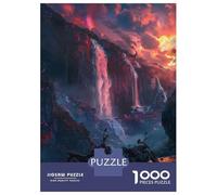 Puzzles pour Adultes 1000 Motorcycle Adventure in Fiery Mountains Puzzle pour Adolescents, mais Amusant Et Humoristique. Liste De Souhaits avec Le Père Noël. Cadeaux d'anniversaire Et De Noël Uniques