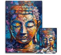 Puzzles pour Adultes : 1000 Mots colorés représentant des Graffitis de Bouddha. Un Casse-tête Stimulant,Une activité familiale,Une décoration d'intérieur,Un Cadeau de Noël 26x38cm/10,23x14,96 Pouces
