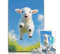 Puzzles pour Adultes 1000 Moutons Heureux 1000 pièces pour Adolescents, Anti-Stress, défi Difficile, décoration d'intérieur Unique et Cadeaux (Taille 75x50cm)