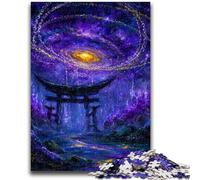 Puzzles pour Adultes 1000 Mystérieux Torii Gate Jeu Familial Soulagement du Stress Défi Difficile Cadeaux du Père Noël Secret 26x38cm