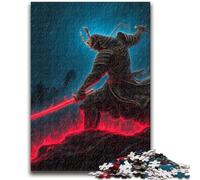 Puzzles pour Adultes 1000 Ninjas Japonais néon, à partir de 14 Ans Chaque pièce est Unique Jeu Amusant et Stimulant pour Toute la Famille Bon Cadeau 26x38cm