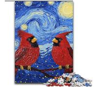 Puzzles pour Adultes 1000 Nuits étoilées avec Oiseau Rouge, pour Les 14 Ans et Plus, Chaque pièce est Unique - Jeu Amusant et Stimulant pour Toute la Famille, Bon Cadeau (Taille 50x75cm)