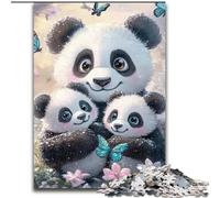 Puzzles pour Adultes 1000 Panda, Jouets de Divertissement Familial, idéal comme Cadeau pour Toute la Famille à partir de 14 Ans (Taille 26x38cm)