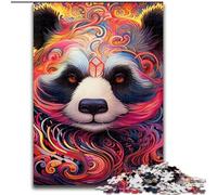 Puzzles pour Adultes 1000 Pandas colorés en Bois, pour Noël et Le Nouvel an, Cadeau de Vacances 50x75cm pour Un Jeu interactif en Famille