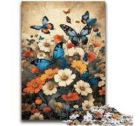 Puzzles pour Adultes 1000 Papillons et Fleurs pour Les 14 Ans et Plus Jeu de réflexion Meilleur Cadeau pour Adultes et Adolescents 26x38cm