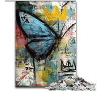 Puzzles pour Adultes 1000 Papillons Style Basquiat, Casse-tête pour décoration Murale, Cadeaux d'anniversaire et de Noël Uniques pour Les 14 Ans (Taille 26x38cm)