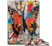 Puzzles pour Adultes 1000 Papillons Style Basquiat pour 14 Ans et Plus Jeu de réflexion Meilleur Cadeau pour Adultes et Adolescents 50x75cm