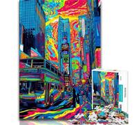 Puzzles pour Adultes 1000 paysages urbains de New York, Aidez Le Cerveau à exercer des Jouets addictifs pour cultiver la Patience Collection d'artistes, Beaux-Arts 38x26cm