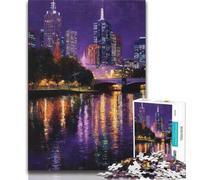 Puzzles pour Adultes 1000 paysages urbains Nocturnes, Puzzles pour Adolescents, Jouets de Jeu, Chaque pièce est Unique - Jeu Familial Stimulant et Amusant (Taille 75x50cm)