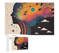 Puzzles pour Adultes 1000 PCS Abstract Mind Artistic Representation of Thought Flow Puzzles pour Adolescents, Jeux De Réflexion, Décoration Murale, Cadeaux De Noël Et d'anniversaire 1000 PCS