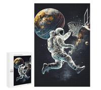 Puzzles pour Adultes 1000 PCS Astronaut Basketball Space Puzzles pour Adolescents, Jouets, Décoration Murale, Motifs À Assembler, Cadeaux pour Les Amis Et La Famille 1000 PCS