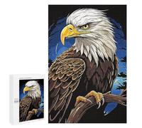 Puzzles pour Adultes 1000 PCS Bald Eagle in Nature Puzzle pour Adultes Jeux Relaxants Cadeau d'anniversaire pour Les Amateurs De Jeux 1000 PCS