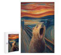 Puzzles pour Adultes 1000 PCS Bear Scream Painting Puzzle pour Adolescents Assemblage De Motifs Interaction Parent-Enfant Jeu Au Design Attrayant 1000 PCS