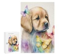 Puzzles pour Adultes 1000 PCS Butterfly Golden Retriever Puzzle pour Adultes - Jeux Relaxants - Difficulté : Difficile - Cadeaux pour Les Amis Et La Famille 1000 PCS