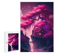 Puzzles pour Adultes 1000 PCS Cherry Blossom The Lake Puzzles pour Adolescents, Jouets, Décoration Murale, Motifs À Assembler, Cadeaux pour Les Amis Et La Famille 1000 PCS