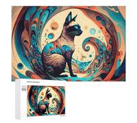 Puzzles pour Adultes 1000 PCS Colorful Abstract Cat Artwork Puzzles pour Adultes : des Jeux Amusants Et des Cadeaux Originaux Et Humoristiques pour Vos Proches 1000 PCS