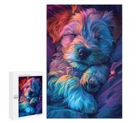 Puzzles pour Adultes 1000 PCS Colorful Sleeping Dogs Puzzle pour Adolescents Assemblage De Motifs Interaction Parent-Enfant Jeu Au Design Attrayant 1000 PCS