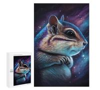 Puzzles pour Adultes 1000 PCS Cosmic Chipmunk Portrait-1 Puzzles pour Adolescents - Anti-Stress - Défi Éducatif - Cadeaux De Noël Et d'anniversaire 1000 PCS