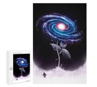 Puzzles pour Adultes 1000 PCS Cosmic Rose in Snow Puzzle pour Adultes Jeu Manuel Décoration Murale Activités Amusantes À La Maison 1000 PCS