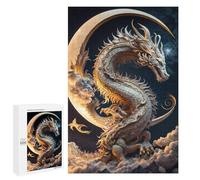 Puzzles pour Adultes 1000 PCS Dragon Moonlit Majesty -1 Puzzle pour Adultes, Jouet, Décoration Murale, Cadeau pour Femmes, pour Les Jeux 1000 PCS