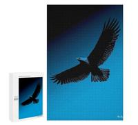 Puzzles pour Adultes 1000 PCS Eagle Silhouette - Soaring Freedom on Blue Puzzles pour Adultes, Jeux De Détente, Cadeaux pour Femmes, Cadeau d'anniversaire, Cadeaux, 1000 PCS