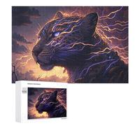Puzzles pour Adultes 1000 PCS Electric Leopard Mystical Wildlife Art Puzzles pour Adolescents, Jouets, Décoration Murale, Motifs À Assembler, Cadeaux pour Les Amis Et La Famille 1000 PCS