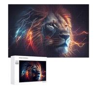 Puzzles pour Adultes 1000 PCS Electric Lion Energy Artwork Puzzles pour Adolescents, Jeux De Réflexion, Décoration Murale, Cadeaux De Noël Et d'anniversaire 1000 PCS