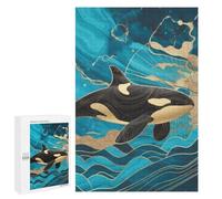 Puzzles pour Adultes 1000 PCS Elegant Orca Whale in Ocean Puzzle pour Adultes, Jeu De Réflexion, Décoration Murale, Cadeau d'anniversaire, Cadeaux, 1000 PCS