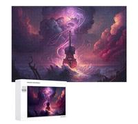 Puzzles pour Adultes 1000 PCS Enchanted Violin Sky Puzzles pour Adolescents, Jouets, Décoration Murale, Motifs À Assembler, Cadeaux pour Les Amis Et La Famille 1000 PCS
